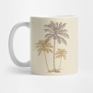 Retro vintage palm trees Mug